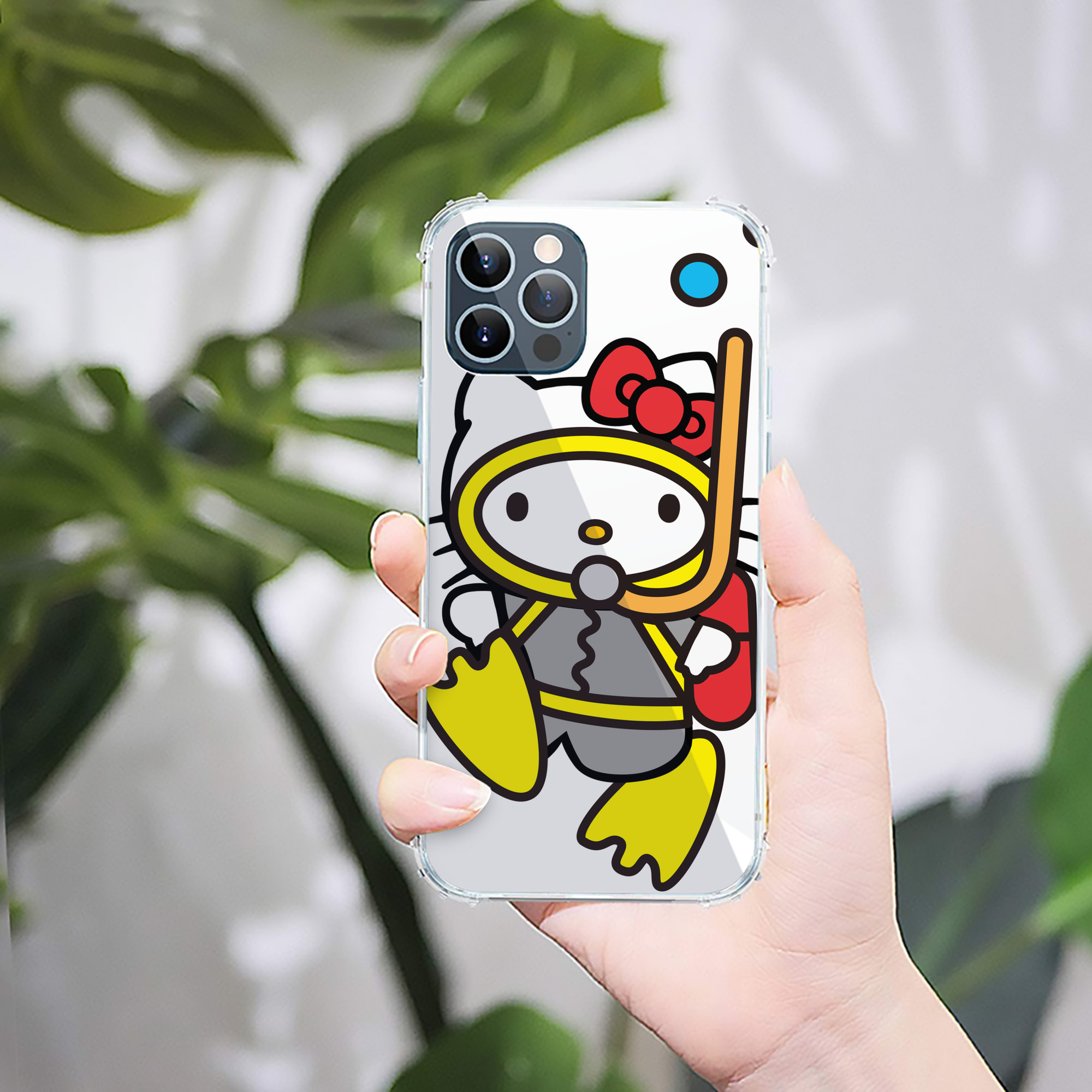 （画像用） Hello Kitty ハローキティ 【iPhone 12シリーズ対応】透明スマホケース（クリアソフトケース）